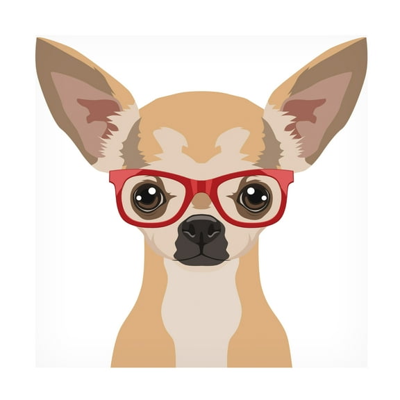 Furbaby Affiliates 'Chihuahua Wearing Hipster Glasses' Canvas Art