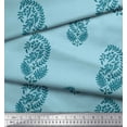 thumbnail image 2 of Soimoi Georgette Viscose Fabric Leaves Block Print Sewing Fabric Yard 42 Inch Wide, 2 of 5