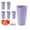 Purple, variant on Wheat Straw Reusable Cup (17 oz), Unbreakable Drinking Glasses Sets of 6, Dishwasher Safe Tumbler, Lightweight, BPA Free and Eco Friendly, Tumbler for Kitchen Outdoor, 500ML (6Pcs/Beige)