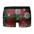 thumbnail image 7 of Yuncity Men's Christmas Underwear Xmas Penguin Snowflake Print Novelty Festive Party Shorts Mens Boxers Briefs Funny Dark Green Xl, 7 of 7