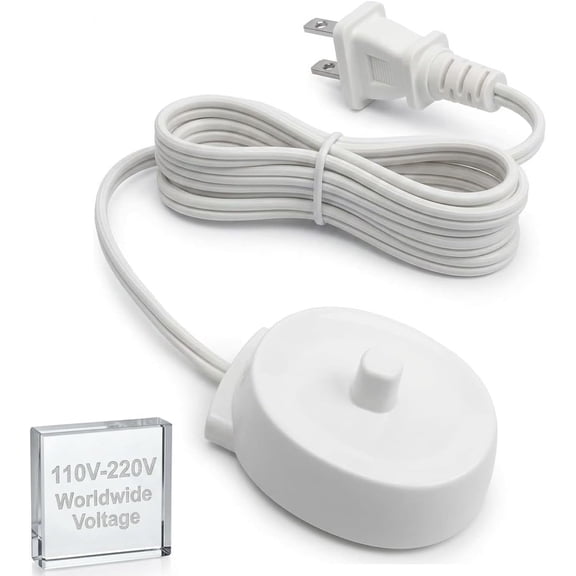 Replacement Charger for Braun Oral B Electric Toothbrush Power Cord Supply Inductive Charging Base Model 3757 3756 Portable 110-220V Travel Charger