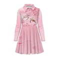 thumbnail image 4 of DISNIMO Sea Turtle Dress Girls Cherry Blossom Dress Kids Holiday Casual Dress Long Sleeve Midi Dress Girls Twirling Dress Outfits for Girls Swing Dresses for Girls Skater Dress with Animals 5-6, 4 of 7
