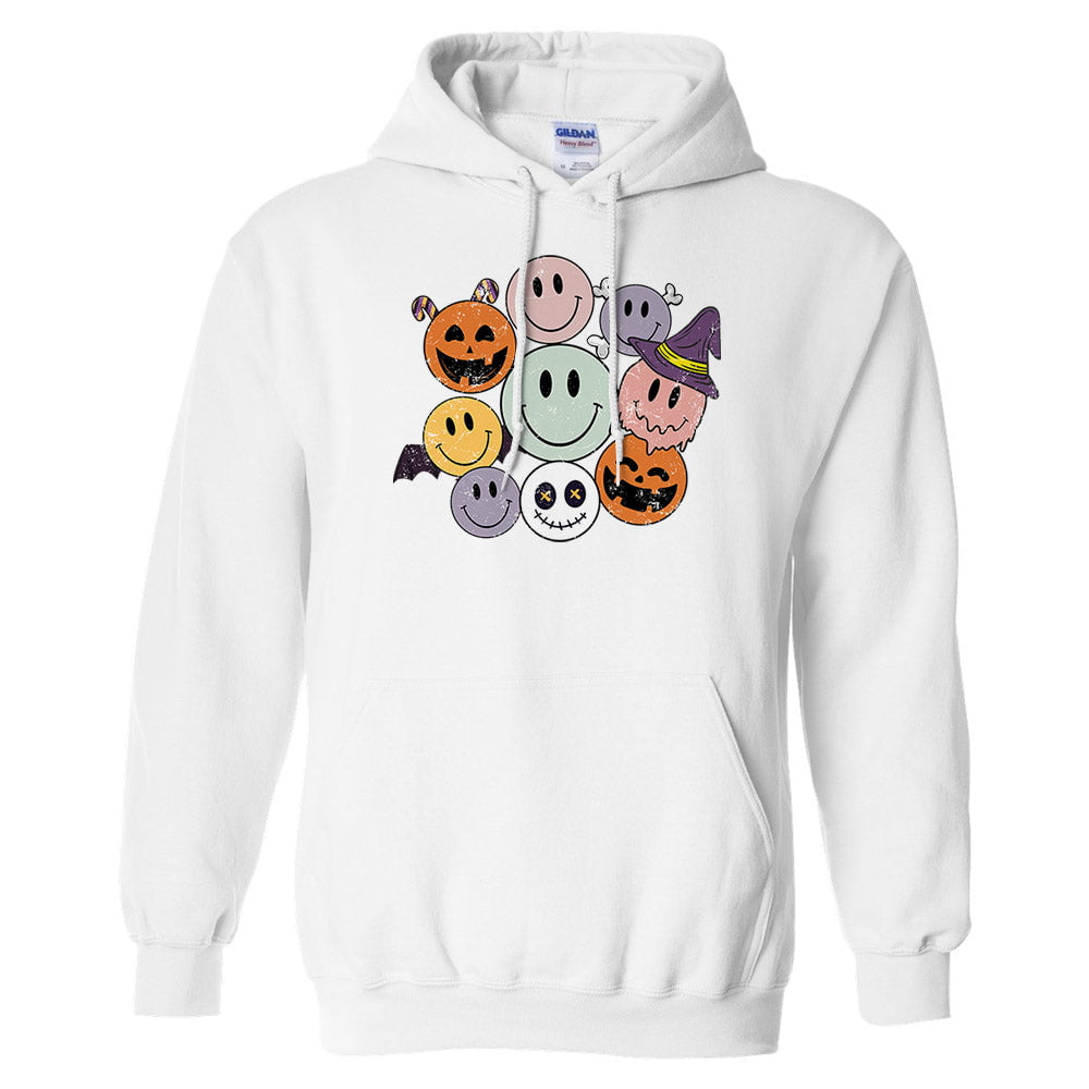 Halloween Smileys Hoodie Sweatshirt Unisex 5X-Large White - Walmart.com