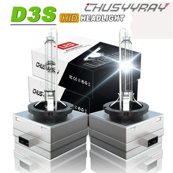CHUSYYRAY 2Pcs D3S 6000K 66340 66340HBI 42403 42302 HID Xenon Headlight Bulbs 6000K White
