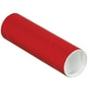 The Packaging Wholesalers Mailing Tubes with Caps 2" x 6" Red 50/Case P2006R