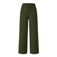 thumbnail image 6 of hotojiny High Waisted Sweatpants for Women Comfortable Wide Leg Athletic Pants with Pockets Loose Fit Lounge Pants(Army Green,Large), 6 of 8