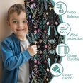 thumbnail image 3 of Blackout Kids Curtains,Pioneer Flower Floral Print Pattern Childrens Insulated Curtains Set Of 2,Bedroom Essentials,Toddler Room Decor 42"x54", 3 of 5