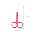 thumbnail image 4 of Vogacara Alicates para cutículas de uñas Tijeras de acero inoxidable Galvanoplastia Recortadora de cejas plantillas de cejas Fucsia Vogacara CE011500-11, 4 of 6