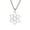 Silver, variant on TEAMER Eternal Flower Pendant Necklace Stainless Steel Vintage Star of David Symbol Gold Steel Jewelry