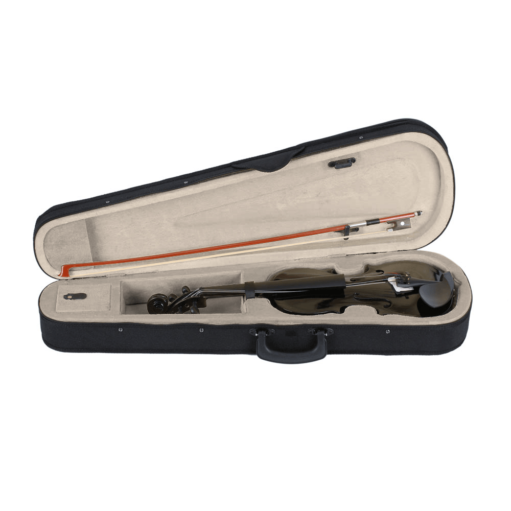 Tcbosik 3/4 Acoustic Violin Set For Beginners, Fiddle Kit with Bow, Case and Rosin, Black