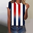 thumbnail image 6 of 4th of July Shirts Women USA T-Shirt American Flag Crew Neck Tee Tops, 6 of 7