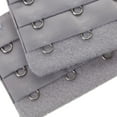thumbnail image 4 of 5pcs Elastic Bra Strap Extension Bra Extenders 3x 3 Hook Brown Gray, 4 of 8