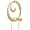 Gold Q, variant on BalsaCircle Letter M Cake Topper 4.5" Gold Rhinestone Personalized Wedding Party Monogram Decorations