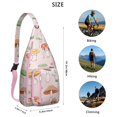 thumbnail image 3 of Waterproof Hiking Backpack Sling Bag for Women – Lightweight Crossbody Bags with Adjustable Strap, Multipurpose Chest Bag for Travel, Outdoor Adventures & Everyday Use – Boho Vintage Mushroom Design, 3 of 4
