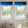 thumbnail image 2 of LALILO Kitchen Curtain Valance Blue Christmas White Rod Pocket Window Curtain 52"x 18" Set of 2, 2 of 6