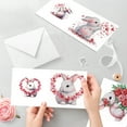 thumbnail image 6 of 6pcs Diamond Painting Kit Greeting Card, Love Bunny 5D DIY Diamond Handmade Holiday Greeting Card with Envelope, Christmas Gift Congratulation, 6 of 7