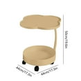 thumbnail image 3 of CNKOO Modern Rolling Side Table With 4-Leaf Top-Creamy Mobile End Table For Living Room 2-Tier Nesting Table With Wheels Sturdy Iron Frame, 3 of 6