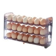 thumbnail image 2 of Huevera abatible para puerta lateral de refrigerador, organizador de huevos transparente, bandeja para huevos violeta, 2 of 9