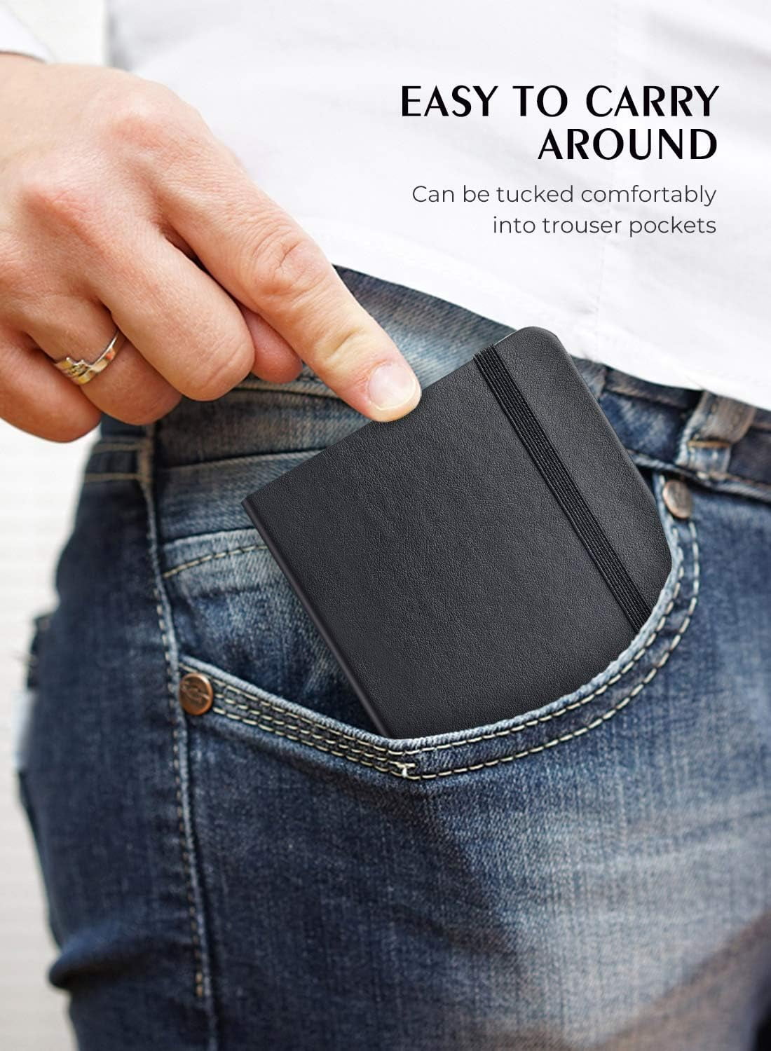 2-pack total 320 pages, pocket notebook, small notebook, 3.7" x 5.7" pocket notebook
