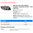 thumbnail image 2 of Right Passenger Side Headlight Assembly - Compatible with 2007 - 2008 BMW 328xi, 2 of 2
