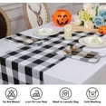 thumbnail image 5 of Dalrosia Buffalo Plaid Table Runner 13''x72'' White and Black Check Christmas Table Runner Gingham Table Runner for Family Dinner Outdoor or Indoor Parties Thanksgiving Christmas & Gathering, 5 of 5