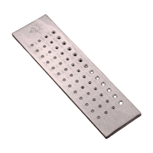 Placa de trefilado para joyería, extractor de alambre portátil, manual, 52 orificios redondos de 0,26 a 4,10 mm, para manualidades de bricolaje hechas