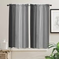 thumbnail image 3 of Retro Black And White Gray Gradient Wood Grain Rod Pocket Short Curtain Half-Curtain For Kitchen Door Drape Cafe Small Window, 3 of 6
