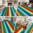 thumbnail image 5 of Large Area Rugs for Living Room Bedroom, Mexican Stripes 6'x9' Rug Washable Carpet Runner Indoor Outdoor, Colorful Striped Mexican Fiesta Theme Non Slip Floor Mats Rug for Kitchen, Playroom, 5 of 8