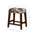 thumbnail image 3 of Linon Walt Cow Print Counter Stool, 24.5 inch Seat Height, Multiple Colors, 3 of 9