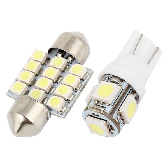 10PCS White  Map Dome Light Bulb Lamp Interior Package Kit