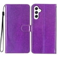thumbnail image 6 of For Samsung A25 5G Case Bling Glitter Shiny Magnetic Closure Luxury PU Leather RFID Blocking Wallet Card Holder Hand Strap Folio Kickstand Flip Case Women Girls For Samsung Galaxy A25 5G, Purple, 6 of 7