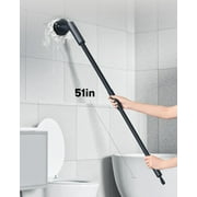 HOTO Cordless Electric Spin Scrubber, IPX7 Full Body Waterproof Long Handle Scrub Brush with 6 Brush Heads for Bathroom Tile Floor Shower