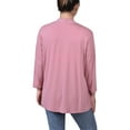 thumbnail image 2 of NY Collection Womens Open Front Solid Cardigan Sweater, 2 of 2