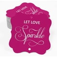 thumbnail image 2 of Inkdotpot Pack Of 100 Real Silver Foil Bracket Shape Paper Tags Let Love Sparkle Wedding Favor Hang Tags, 2 of 7