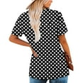 thumbnail image 4 of Palato Women's Plus Size Tops,Women's Summer Tunic Round Neck Printed T-Shirts Casual Short Sleeve Blouse Pleated Tops With Ruffle Hem, 4 of 8