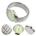 thumbnail image 3 of Shengjike Easy Read Stretch Band Luminous Dial Watch for Men - Silver, 3 of 4