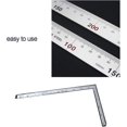 thumbnail image 5 of Regla de Metal de 500mm, Regla de medición cuadrada de acero inoxidable, regla de ángulo doble en forma de L para herramientas de costura de cuero hechas a mano Diy, 1 ud., 5 of 5