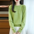 thumbnail image 2 of DAFPZW Wool Sweaters for Women Fall Winter Warm Soft Knitted Tops Casual Loose Pullover Crew Neck Long Sleeves Shirts, 2 of 5