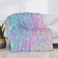 thumbnail image 3 of Naloa Fantasy Gradient Flannel Blankets - Thick and Warm Blanket for Winter, Soft Fuzzy Plush King Blanket for All Seasons60"x50", 3 of 6