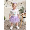thumbnail image 4 of Cjfdfy Newborn Baby Girl Birthday Outfit Long Sleeve Romper,Tulle Skirt,Headband Set Neaswborn Fall Clothes Cute Half Way To One Print Letter 1/2 Birthday Girl Outfits, 4 of 9