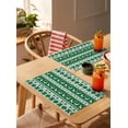 thumbnail image 4 of Christmas Placemats Set of 12 Green Simple Elk Snowflake Winter Cartoon Texture Heat Insulation Washable Place Mats, Rustic Non-Slip Table Mats for Dining Table Party Kitchen Decor,13x19 Inch, 4 of 4
