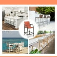 thumbnail image 7 of Pellebant Set of 2 Outdoor Counter Height Bar Stools  Aluminum Patio Bar Chairs,Orange, 7 of 7