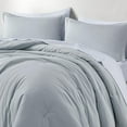 thumbnail image 4 of Chezmoi Collection Solid Silver Gray Cotton Comforter Set Queen Size, 3-Piece Luxury Soft Breathable Smooth Cooling 250TC Cotton Twill Lightweight Bedding Comforter for All Season, 4 of 10