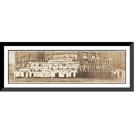 Historic Framed Print, OH 1913 South High School Cleveland PHOTO, 36-3/8" x 8-3/8"