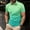 Mint Green, variant on Awdenio Mens Tops Gradation Casual Printed Short Sleeve Turn Down Collar Buttons Side Split T-Shirt Blouse Tops Perfect for Summer Outdoors,Size M-4XL