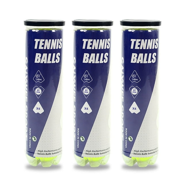 SALYWEE Pressurized 4 Tennis Ball Tennis- 3 Cans, All Court Use, Training & Dog Play