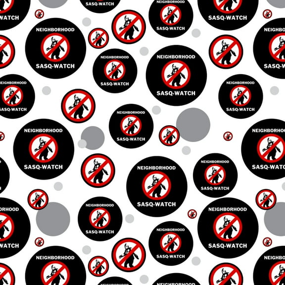 Neighborhood Sasq-Watch Sasquatch Watch Funny Humor Premium Gift Wrap Wrapping Paper Roll