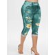 thumbnail image 1 of 3D girasol talle alto más el tamaño de Capri Jeggings Rosegal  Leggings de talla grande, 1 of 5
