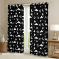thumbnail image 2 of Homewish Kids Children Stars Print Curtains Pack of 2 (42x84 Each),Starry Sky Curtains Blackout,Black White Bedroom Curtains,Luxury Bedroom Decor, 2 of 6