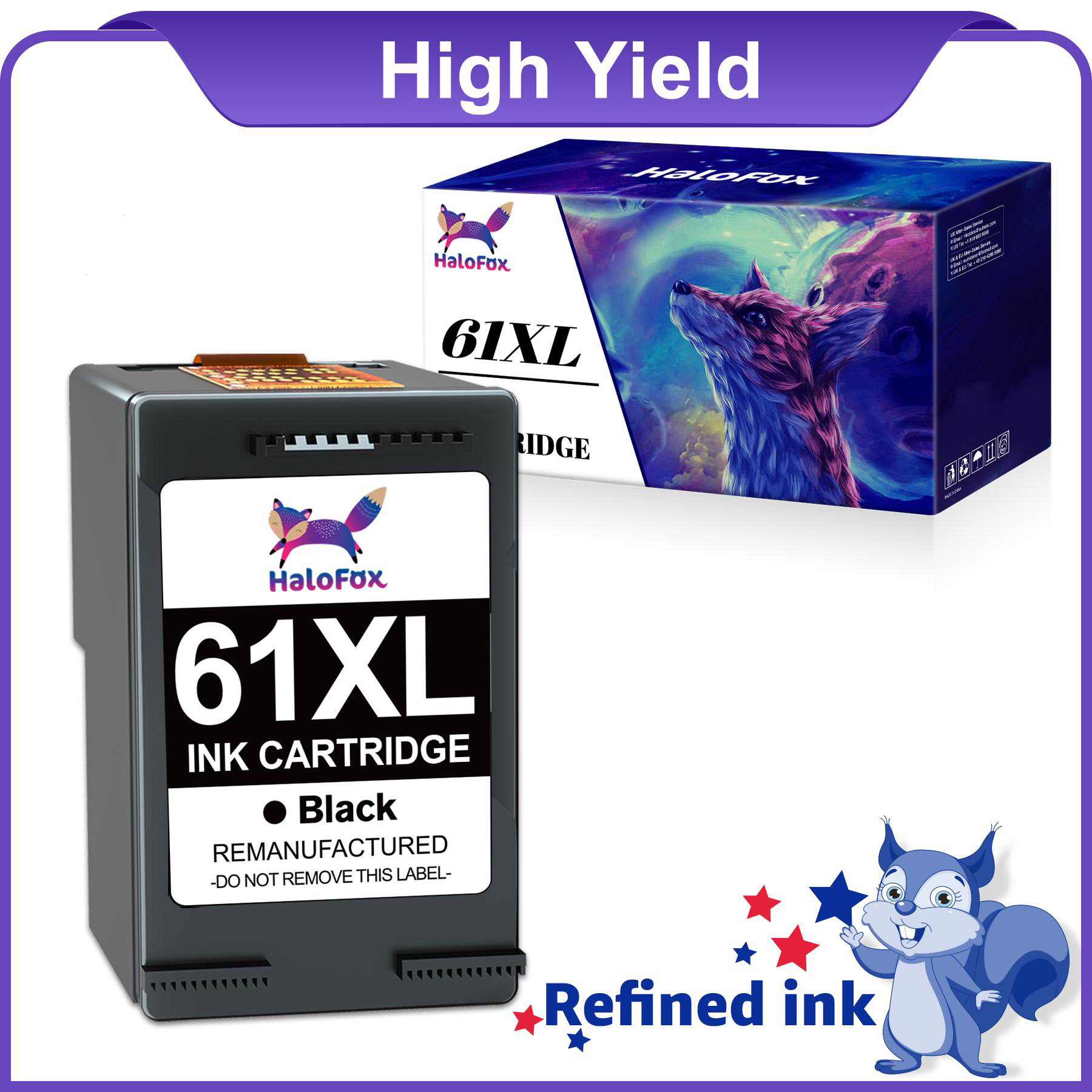 61XL 61 XL Ink for HP 61 Black Ink Cartridge Work with HP Envy 4500